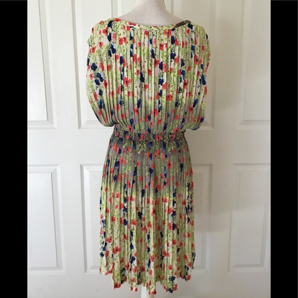 Anthropologie Baraschi pleated meadowlight dress M - Picture 6 of 7